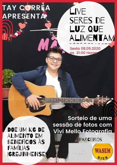 Tay Correa realiza live beneficente